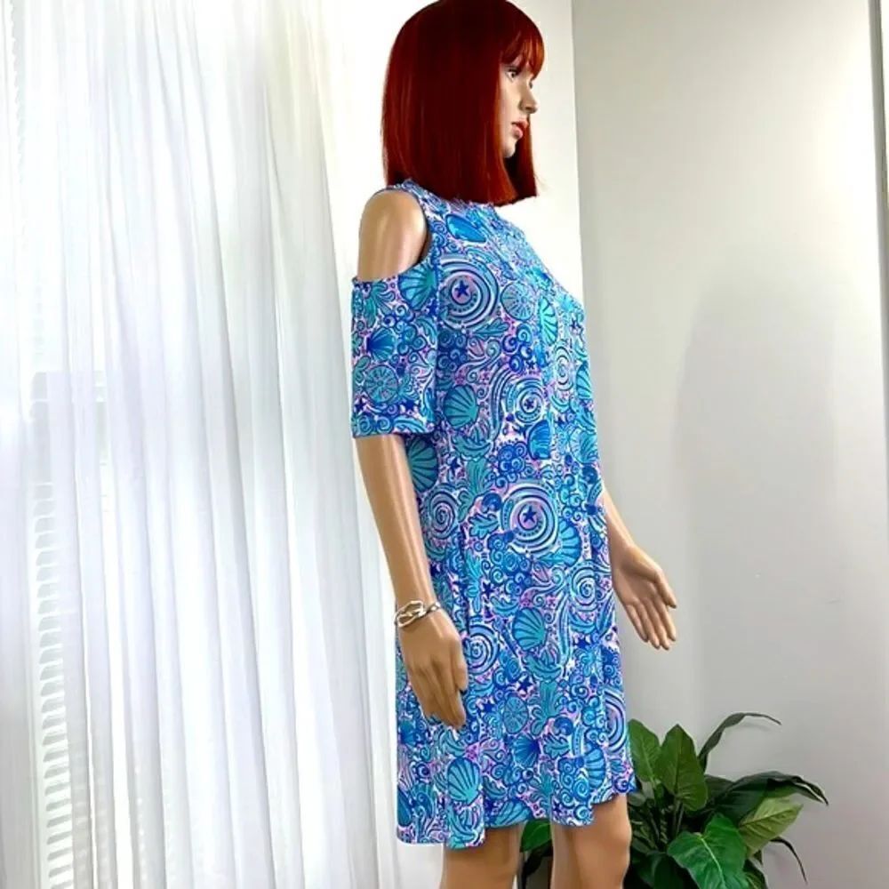 Simply Southern Cold Shoulder Swing Dress Small - Picture 2 of 8